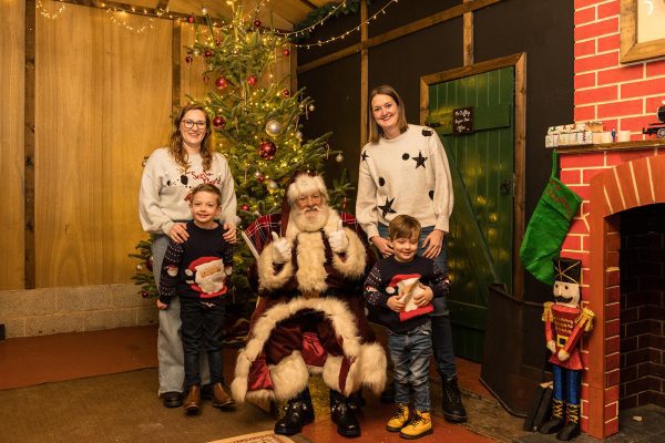 Family with Father Christmas at Valley Railway Adventure